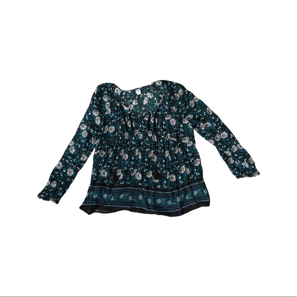 Old Navy Floral Peasant Top - Large